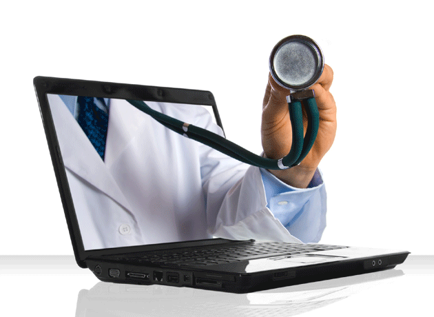 Medico con Estetoscopio Salud Digital